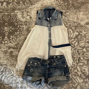 Miss Me denim shorts.